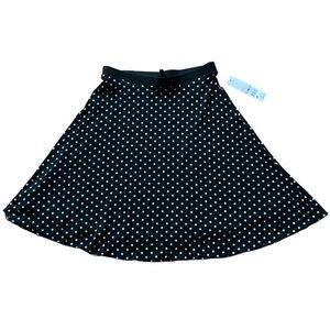 Rafaella polka dot shirt women’s Sz 6P flare dance midi skirt